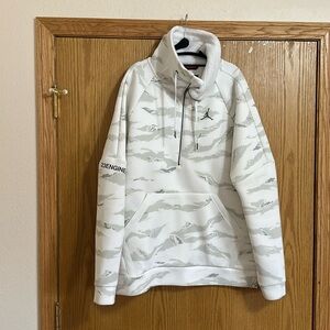 Jordan white camp zip up